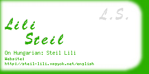 lili steil business card